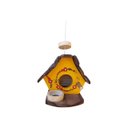 Ver imagem 2 de Kit Casinha e Suporte de Passarinho com Comedouro Feitos de Madeira - Decoração - Casa - Jardim