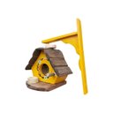Ver imagem 1 de Kit Casinha e Suporte de Passarinho com Comedouro Feitos de Madeira - Decoração - Casa - Jardim
