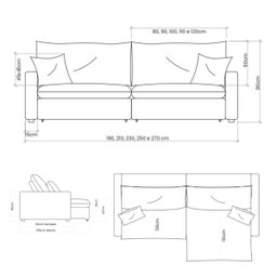 Sofá Cama Bélgica Retrátil e Reclínável 1,90m em Linho Diamond Premium Off White - Home Mobily - 4