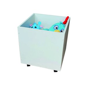 Baú com Rodízios em Mdf Multiuso Infantil para Brinquedos