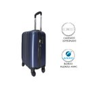 Ver imagem 2 de Mala de Bordo Pequena para Viagem em Abs Yins 21023 Cadeado Integrado Rodas Giro 360º Azul Pp