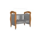Ver imagem 2 de Berço Mini Cama PIMP 3 em 1 Com Suporte Para Véu e Rodízios Cor Nature/Cinza JA
