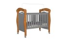 Ver imagem 2 de Berço Mini Cama PIMP 3 em 1 Com Suporte Para Véu e Rodízios Cor Nature/Cinza JA