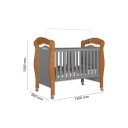 Ver imagem 3 de Berço Mini Cama PIMP 3 em 1 Com Suporte Para Véu e Rodízios Cor Nature/Cinza JA