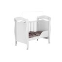 Ver imagem 4 de Berço Mini Cama PIMP 3 em 1 Com Suporte Para Véu e Rodízios Cor Nature/Cinza JA