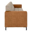 Ver imagem 6 de Sofá Living Decorativo Houston 2 Lugares 160cm Pés em Metal Linho/pu Bege/caramelo G33 - Gran Belo