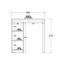 Ver imagem 4 de Bancada Cozinha Gourmet Ditália 3 Prateleiras CD-1022 cor:branco