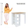 Bancada Cozinha Gourmet Ditália 3 Prateleiras CD-1022 cor:branco - 5