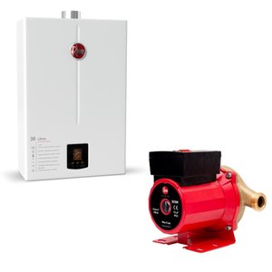 Aquecedor 30 Litros Gn Bivolt + Bomba 350w 220v Kit Rheem