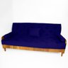 Sofá Cama Paris Ripado Acquablock Azul Royal Madeira Nobre - 5