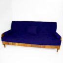 Ver imagem 5 de Sofá Cama Paris Ripado Acquablock Azul Royal Madeira Nobre