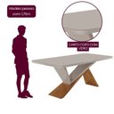Ver imagem 6 de Conjunto Sala de Jantar Mesa 180cm e 6 Cadeiras Athenas Off White Creme/ Naturalle