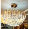 Lustre Pendente Moderno Cristal com Base Rosê Gold K9 - 4