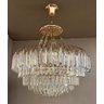 Lustre Pendente Moderno Cristal com Base Rosê Gold K9 - 3