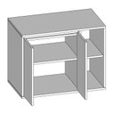 Ver imagem 4 de Gabinete de Banheiro Suspenso 70cm 2 Portas 1 Nicho Branco e Freijó Minimalista