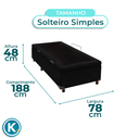 Ver imagem 4 de Cama Box Bau Solteiro Blindado Nature Preto 78x188
