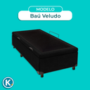 Ver imagem 5 de Cama Box Bau Solteiro Blindado Nature Preto 78x188