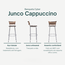 Ver imagem 3 de Kit 2 Banqueta Bistro para Cozinha Junco Cappuccino Àrea Gourmet Balcão Bancada bares Churrasqueira