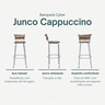 Kit 2 Banqueta Bistro para Cozinha Junco Cappuccino Àrea Gourmet Balcão Bancada bares Churrasqueira - 3