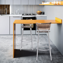 Ver imagem 6 de Kit 2 Banqueta Bistro para Cozinha Junco Cappuccino Àrea Gourmet Balcão Bancada bares Churrasqueira