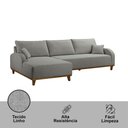 Ver imagem 5 de Sofá Albano Linho Chaise Lado Esquerdo Meu Sofá Online