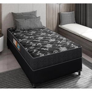Cama Box Solteiro + Colchão Portobel Verona D28 54x88x188