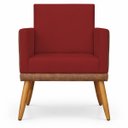 Ver imagem 6 de Poltrona Decorativa para Sala Recepção Consultório Escritório Assento Confortável Lis Suede e Corino