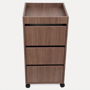Carrinho Auxiliar Gaveteiro Profissional  Madeira MDF com 3 Gaveteiro - Amadeirado