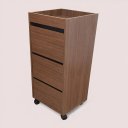 Ver imagem 2 de Carrinho Auxiliar Gaveteiro Profissional Madeira MDF com 3 Gaveteiro - Amadeirado