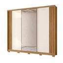 Ver imagem 3 de Guarda Roupa Roupeiro 03 Portas 06 Gavetas C/espelho Arizona Freijó Off White Moval