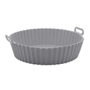 Ver imagem 1 de Forma de Silicone Redonda P/ Air Fryer Praticidade na Cozinha!:cinza