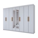 Ver imagem 3 de Guarda-roupa Casal Aurora 8 Portas 4 Gavetas com Espelho - Panorama Móveis