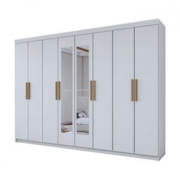Guarda-roupa Casal Aurora 8 Portas 4 Gavetas com Espelho - Panorama Móveis - 3