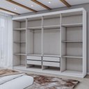 Ver imagem 5 de Guarda-roupa Casal Aurora 8 Portas 4 Gavetas com Espelho - Panorama Móveis