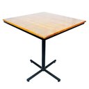 Ver imagem 2 de Kit - 2 Mesas Design Industrial Tampo em Madeira Macica 70x70 P/ Restaurante