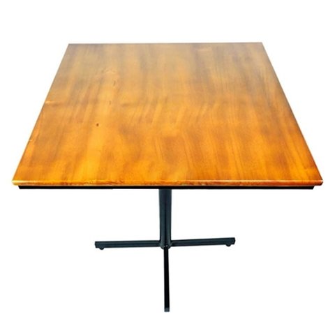 Kit - 2 Mesas Design Industrial Tampo em Madeira Macica 70x70 P/ Restaurante