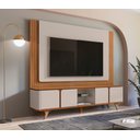 Ver imagem 1 de Rack com Painel Roma 217cm Marrom Off White - Casa D