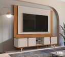Ver imagem 1 de Rack com Painel Roma 217cm Marrom Off White - Casa D
