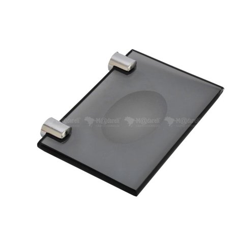 Saboneteira Retangular Vidro Vildrex 8mm - Fumê