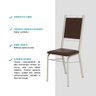 Conjunto 2 Cadeiras 1724 Tubo Prata Napa Marrom Escuro Carraro - 3
