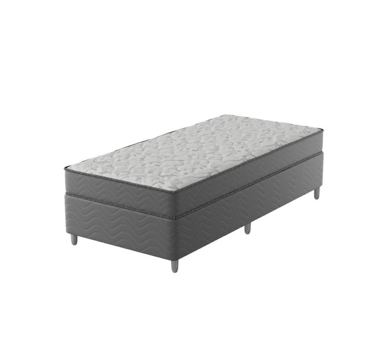 Cama Box Solteirão Gladiador Mola Ensacada Individual Acoplado Cinza Softflex - 3