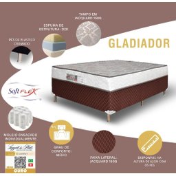 Cama Box Solteirão Gladiador Mola Ensacada Individual Acoplado Cinza Softflex - 4