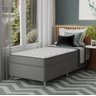 Cama Box Solteirão Gladiador Mola Ensacada Individual Acoplado Cinza Softflex - 1