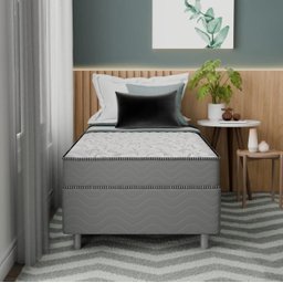 Cama Box Solteirão Gladiador Mola Ensacada Individual Acoplado Cinza Softflex - 2