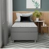Cama Box Solteirão Gladiador Mola Ensacada Individual Acoplado Cinza Softflex - 2