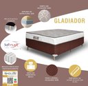 Ver imagem 4 de Cama Box Solteirão Gladiador Mola Ensacada Individual Acoplado Cinza Softflex