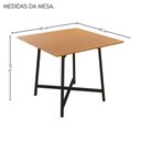 Ver imagem 5 de Mesa Quadrada 90x90cm Modelo Festa - Base Preto Fosco