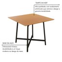 Ver imagem 4 de Mesa Quadrada 90x90cm Modelo Festa - Base Preto Fosco