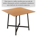Ver imagem 3 de Mesa Quadrada 90x90cm Modelo Festa - Base Preto Fosco
