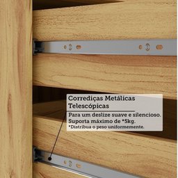 Cozinha Modulada Completa 6 Peças 12 Portas 4 Gavetas e Vidro Reflecta 100% Mdf Vicenza Espresso Móveis - 10